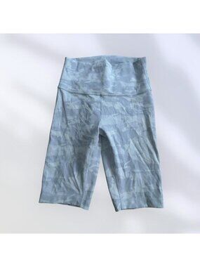 LULULEMON Multicolor Gray Camo Bike Shorts Size 6